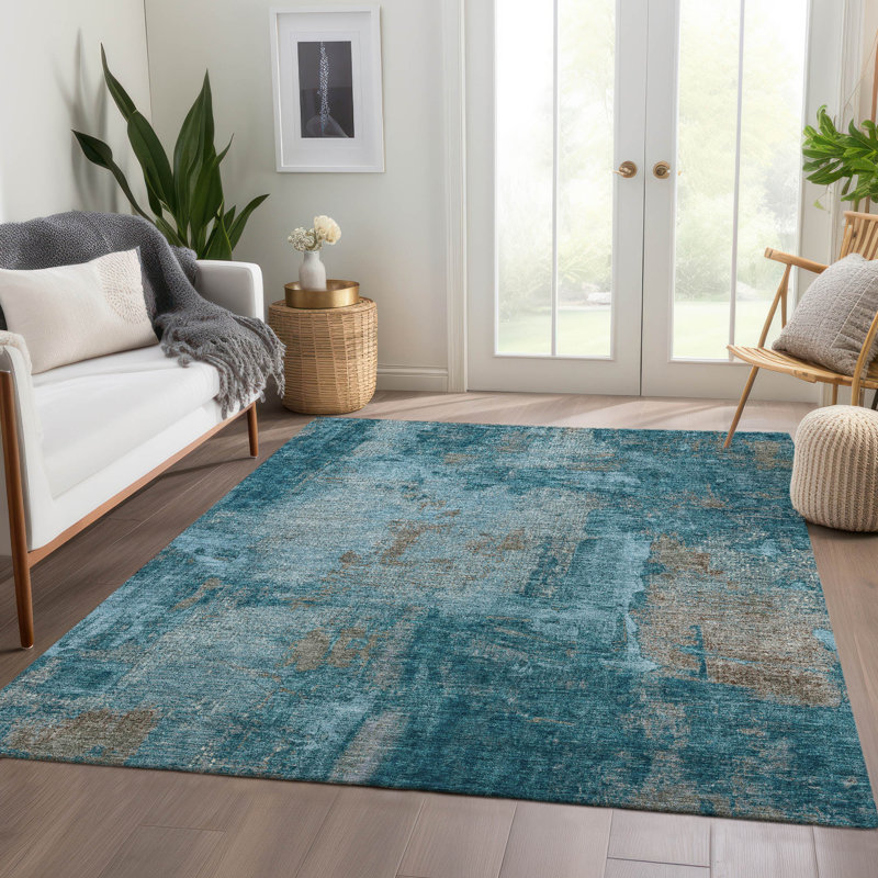 Premium Machine Washable Natoma AMF989 Abstract Rug, Rectangle 10 pi x 14 pi