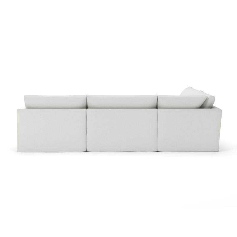 Canapé modulaire 4 pièces Wrenley, Beige Macarena, Orienté à gauche (vu de face)