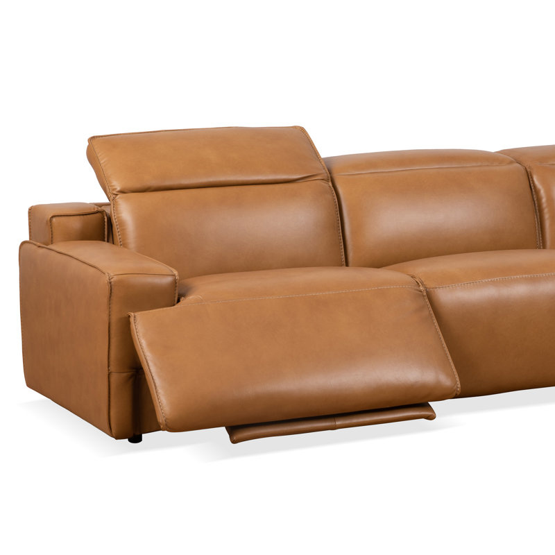 Pluie Genuine Leather 3 Seat Power Recliner Sofa