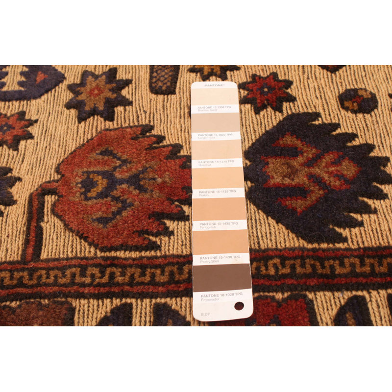 Tapis tadjik brun clair 4 pi 3 po x 6 pi 6 po