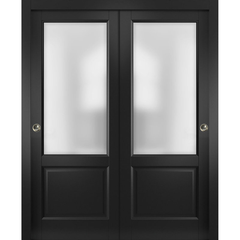 Portes coulissantes en verre dépoli Lucia, 56 po x 96 po