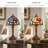 14.17 In Circle Bead Tiifany Style Table Lamp, Colorful Glass Shade Bedside Lamp (E26 Warm Bulb Included)