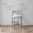 Boucle Upholstered Bar Stool with Metal Legs-683526334-719635357-719110048