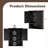 Black Bathroom Wall Cabinet 2-Door With 1-Shelf