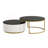 Modern Round Nesting Coffee Table Fluted With Drawer