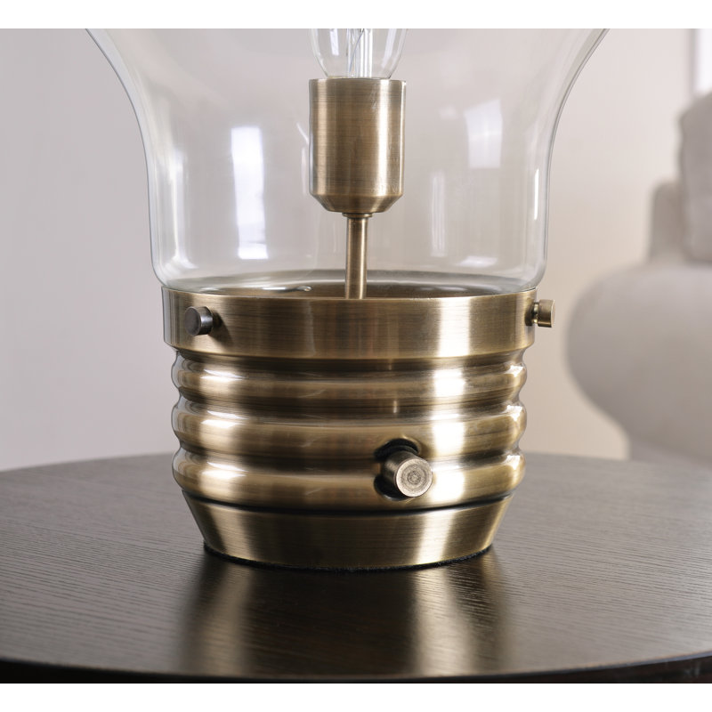Edison Table Lamp - Antique Brass, 18" H x 11.5" W x 11.5" D