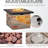 32 Inch Outdoor Fire Pit Table, 50,000 Auto-Ignition, Square Faux Ledge Stone Allure, Lava Rocks, Rain Cover, , Dull Brown 32" Propane Gas Table , Finish, Soothing