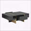 Table basse 47,2 po x 31,4 po minimaliste ultra-brillante avec 2 tiroirs, canapé rectangulaire multi-rangements pour le salon, doré-225113377