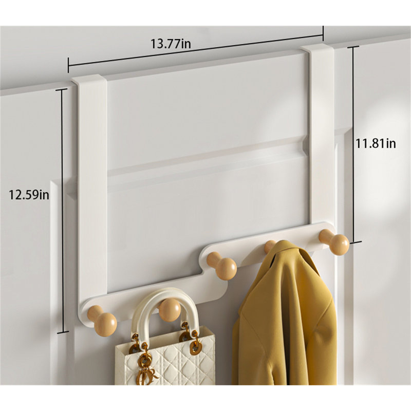 Crochet pour porte en fer et bois, H 12,59 po x l 13,77 po x P 1,81 po