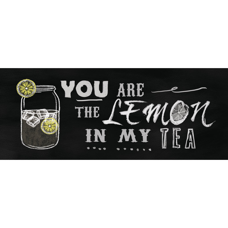 You Are a Lemon - Textual Art Print, 81cm H x 122cm W, Black Floater Framed