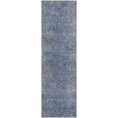 Tapis bleu Prisco lavable à la machine de qualité supérieure