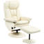 Fauteuil inclinable pivotant avec repose-pieds HOMcom