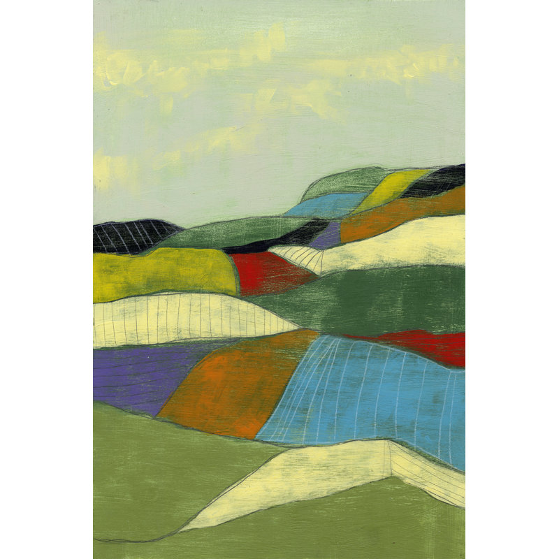 Patchwork Fields II, H 12 po x l 8 po x P 1 po