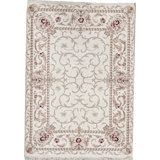 Hand-Knotted High-Quality Ivory Area Rug