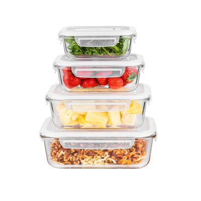 Essentials 4pc BPA Free 4 Container Food Storage Set