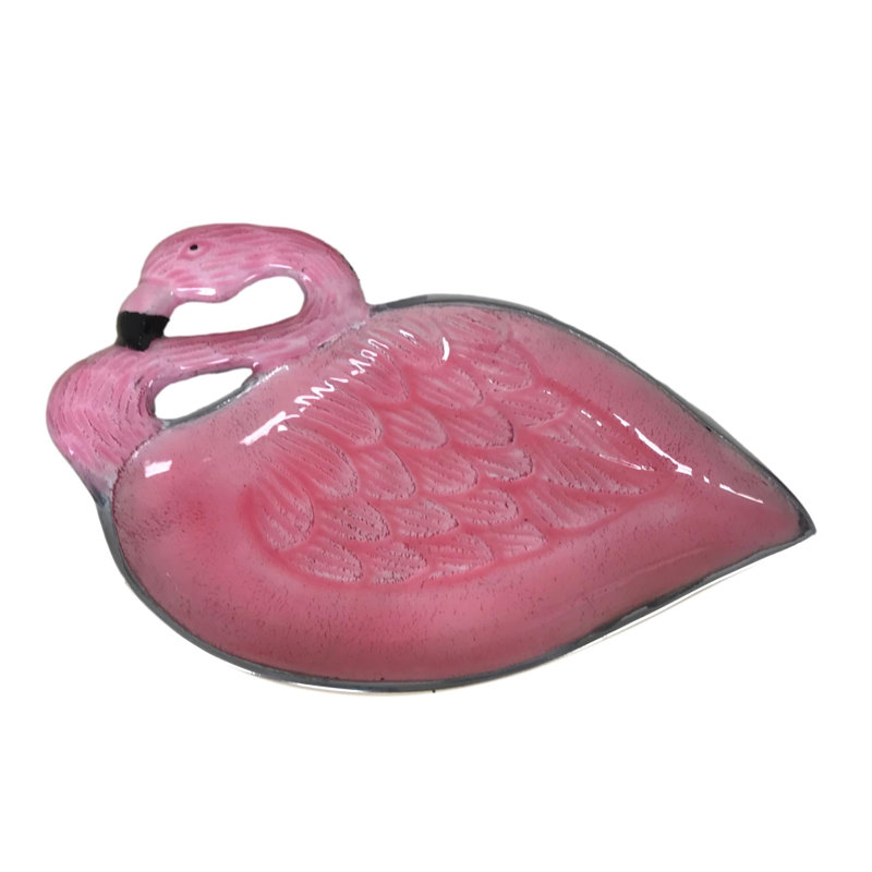 Ensemble de 2 plats flamant rose