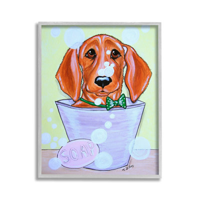 Bc-404_FG " Puppy With Soap Bubbles " by Michelle Gilsey