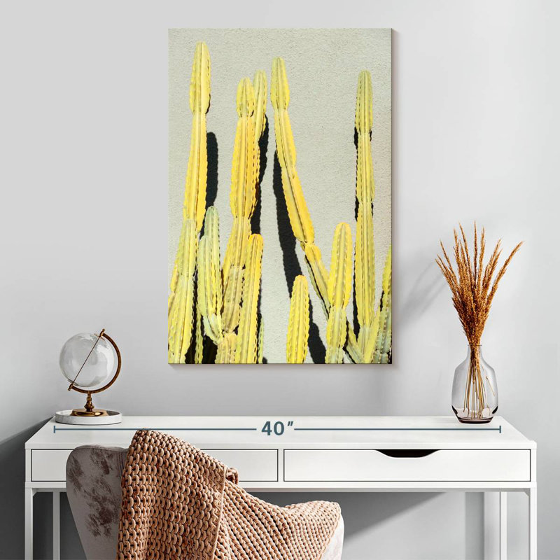 Harnek Yellow Cactus, 30" H x 20" W