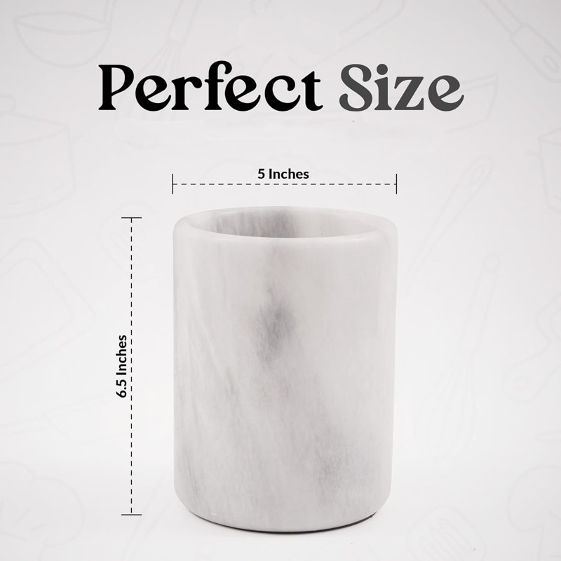 Marble Round Utensil Crock