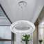 Luminaire suspendu à DEL en cristal 15,7 pouces à intensité variable pour salle à manger, salon, chambre à coucher, cuisine