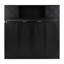 Lit double noir avec 3 armoires de rangement pour gants et ceintures, construction en bois de pin fiable, appartements pliants en noir, objets personnels, espace