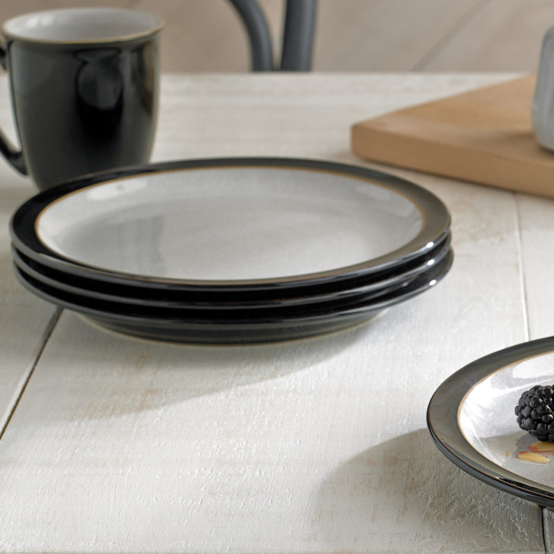 Denby Elements Medium Plates, Black