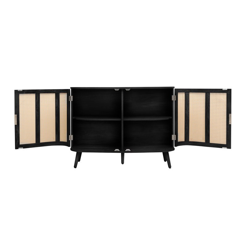 Amandev 1 Piece Sideboard Cabinet, Black