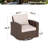 Dynasia PE Rattan Swivel Rocking Outdoor Chair with Cushions-1239096455