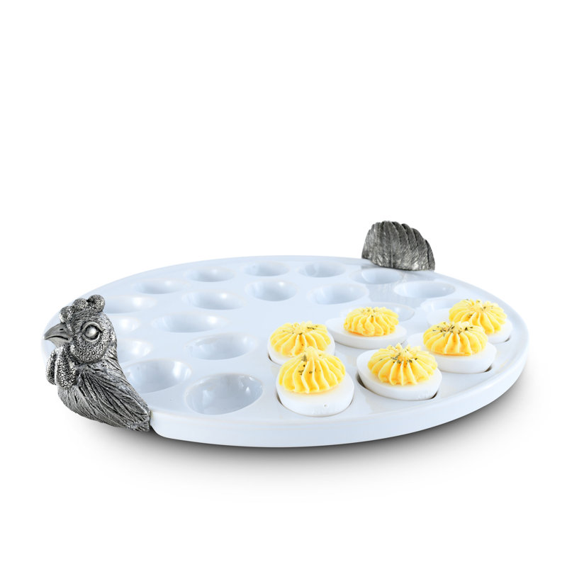 Garden Friends Stoneware Egg Platter