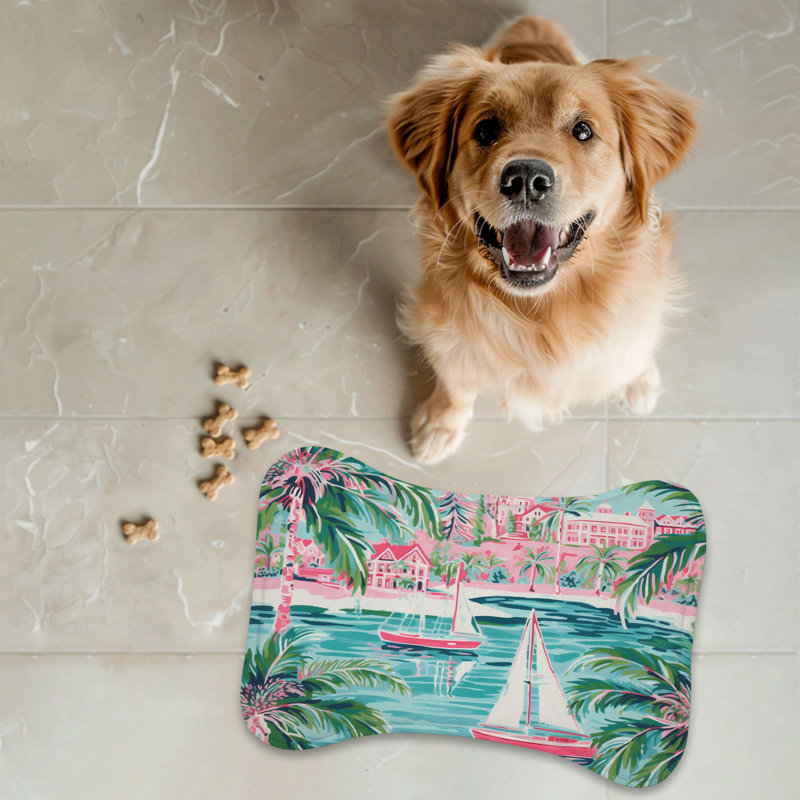 Tapis d'alimentation en os 1 pièce Trendy Sea Town