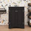 Armoire de coin triangulaire avec tablettes réglables et portes chics-118039129