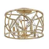 Diandre 4 - Light 16" Caged Drum Semi Flush Mount