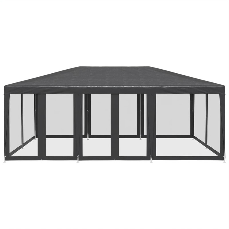 Manatuto 3m x 3m Steel Party Tent, 280cm H x 600cm W x 400cm D, anthracite