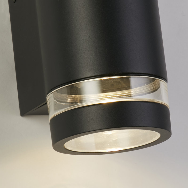 Rennel Matt 23.5cm H Outdoor Sconce, Matt Black