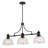 Calman 3 - Light Steel Dimmable Kitchen Island Linear Chandelier