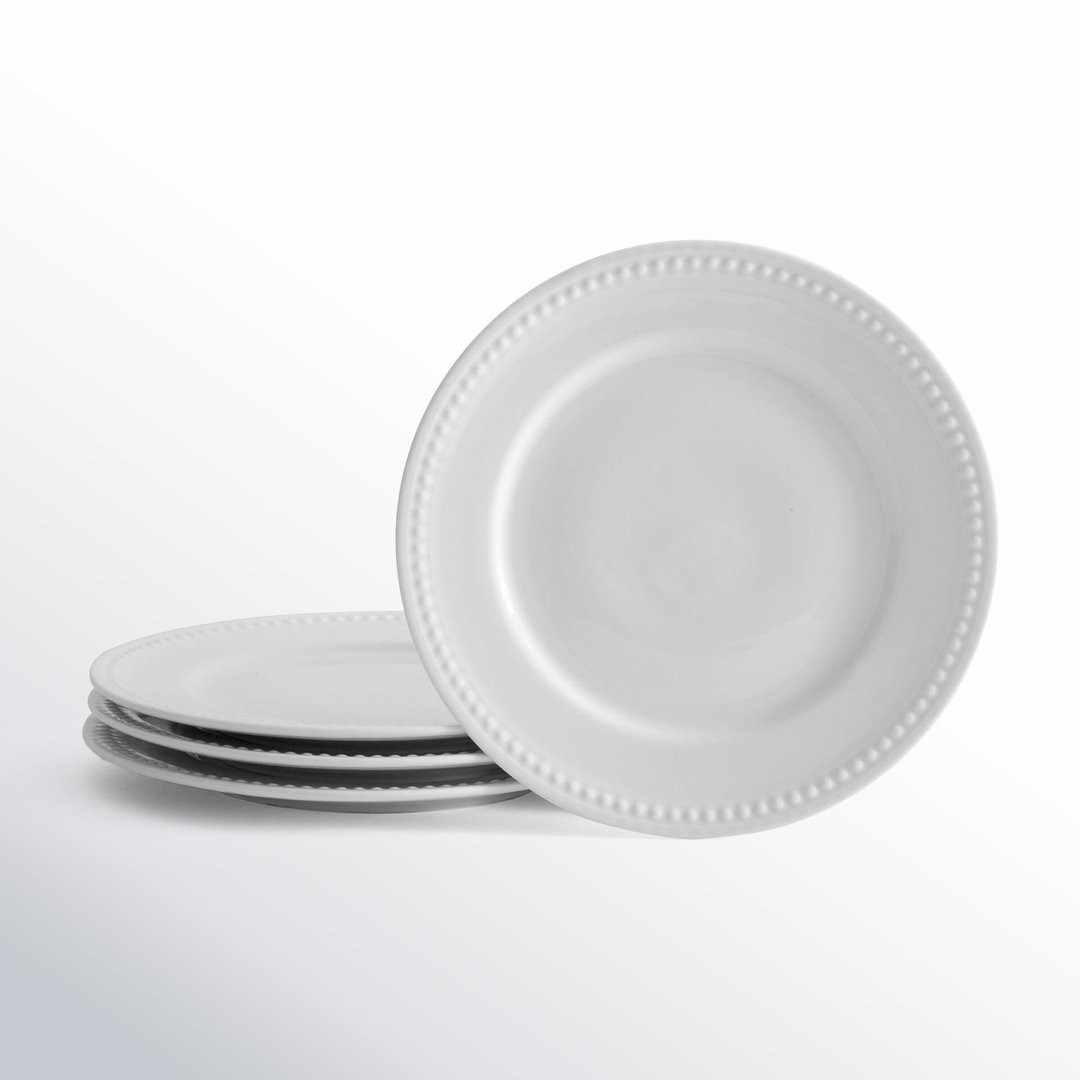 Max Beaded Porcelain 8.5-Inch Salad Plate (Set of 4) Birch Lane™
