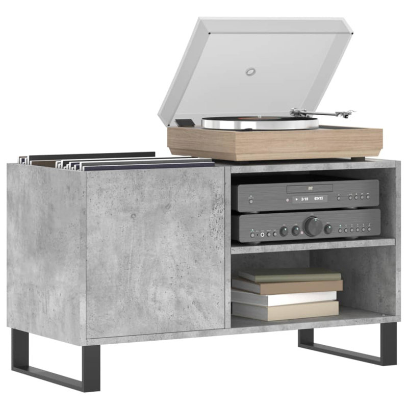 48cm H Media Cabinet, Concrete Grey