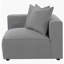 Chaise de coin Amherst Grey avec coussin décoratif