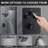 Matte Black Thermostatic Shower System, Push Button Diverter Shower Faucet Set With 12" Ceiling Mount Rain Shower, 6" Wall Mount Shower Head, And 4-in-1 Handheld Spray