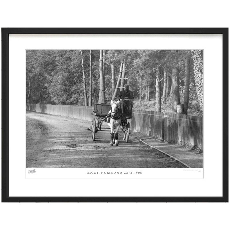 Ascot, Horse And Cart 1906 - Single Picture Frame Print, 28cm H X 36cm W x 2cm D