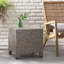 Outdoor 19" Cast Aluminum Side Table-1298430363