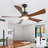 Ferrete 52" Indoor Ceiling Fan With Led Light And Remote, Modern 5-Blade Design Ceiling Fans for Living Room-1497915782