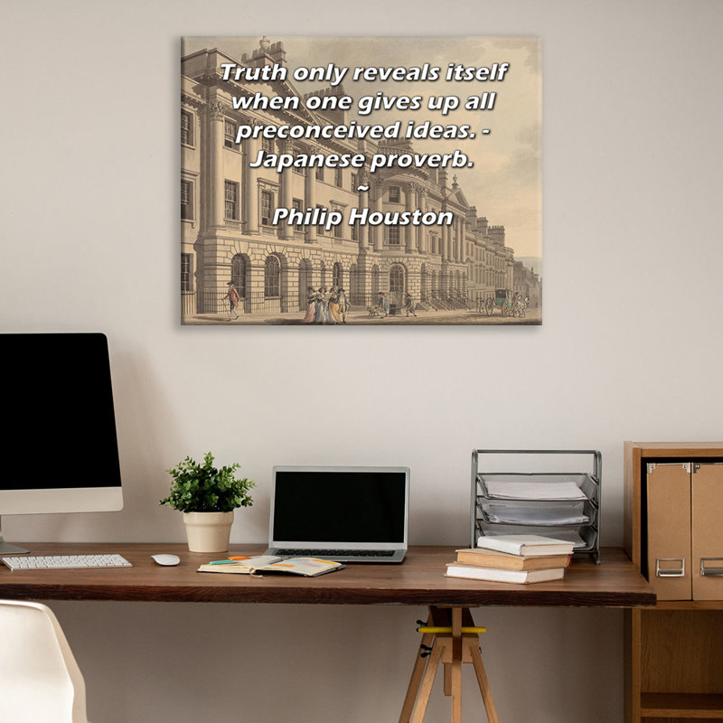 ArtsyQuotes Gallery Wrapped Canvas By Philip Houston: "Truth only reveals itself when one gives up all preconceived ideas. - Japanese proverb."