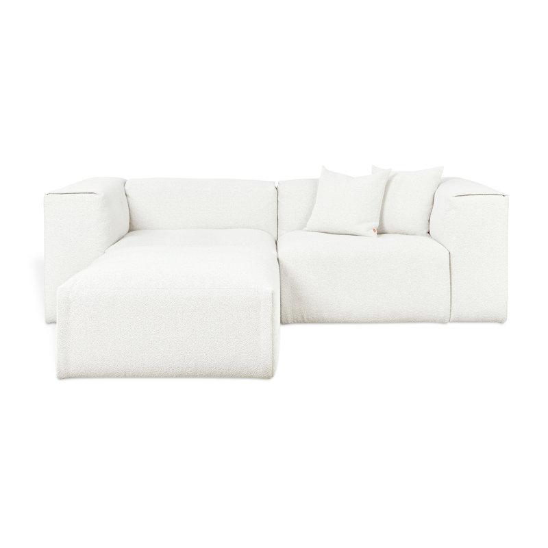Nest Modular 3-PC Sectional, Bone Boucle