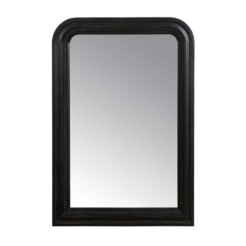 Craine Solid And Engineered Wood Wall Mirror, Black