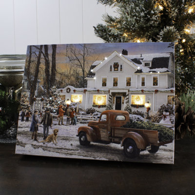 Old Country Inn 8x6 Mini Lighted Easel Back Canvas