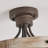 4-Light Industrial Farmhouse Semi-Flush Mount Ceiling Light