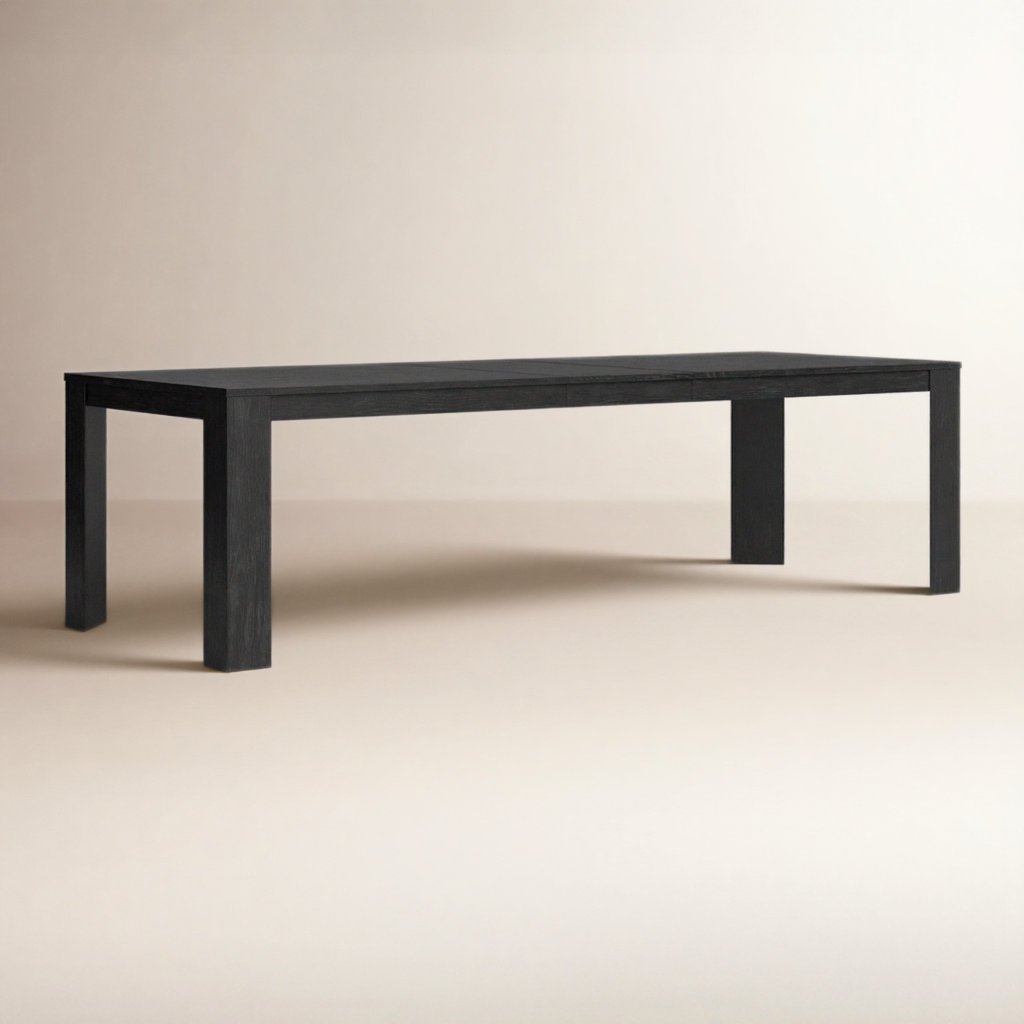 Payton 84" Extendable Dining Table, Black