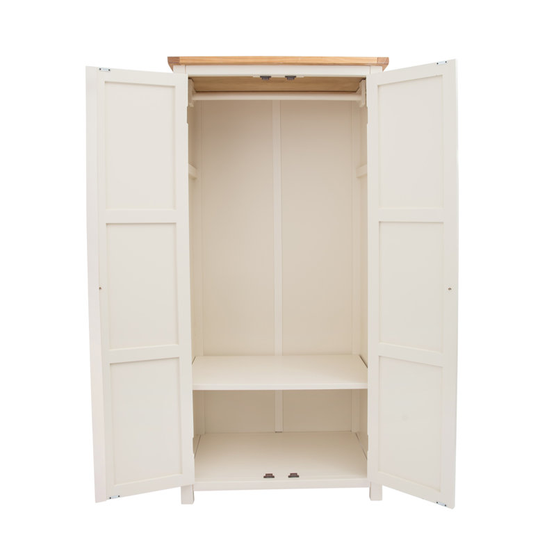 Pompey 2 Door Wardrobe, Off-White