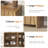 Accent Sideboard Buffet Wooden Credenza Storage Cabinet With 4 Doors